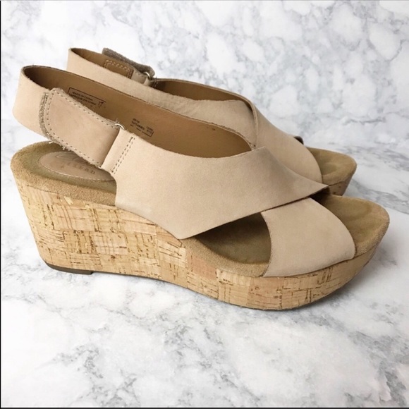 clarks comfort wedges